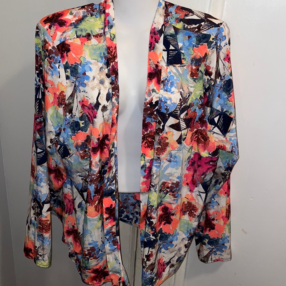 Forever 21 Colorful Silky Type Cardigan / Jacket 2X